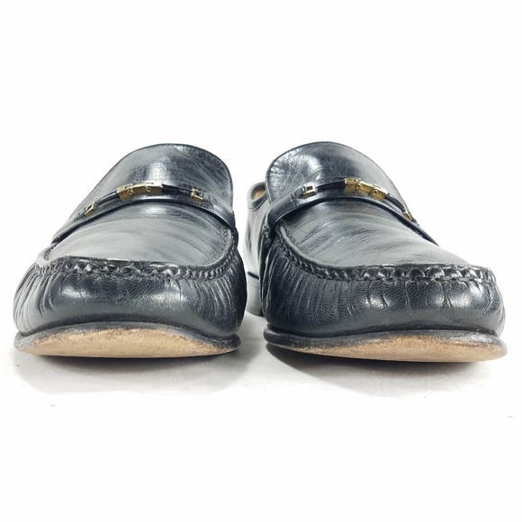Barker Shoes Black Slip On Loafer Leather Moc Toe Horsebit Mens Sz 8.5 England - Picture 11 of 15